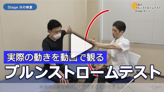 麻痺のアセスメント：ブルンストロームテスト