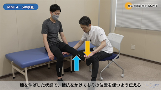 筋力のアセスメント：下肢のMMT（徒手筋力テスト）